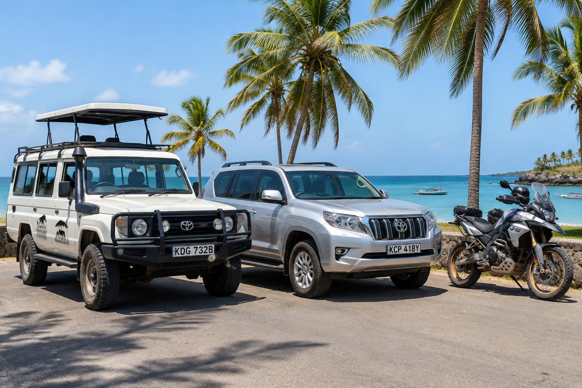 Safari 4x4, SUV and motorcycle hire by the coast